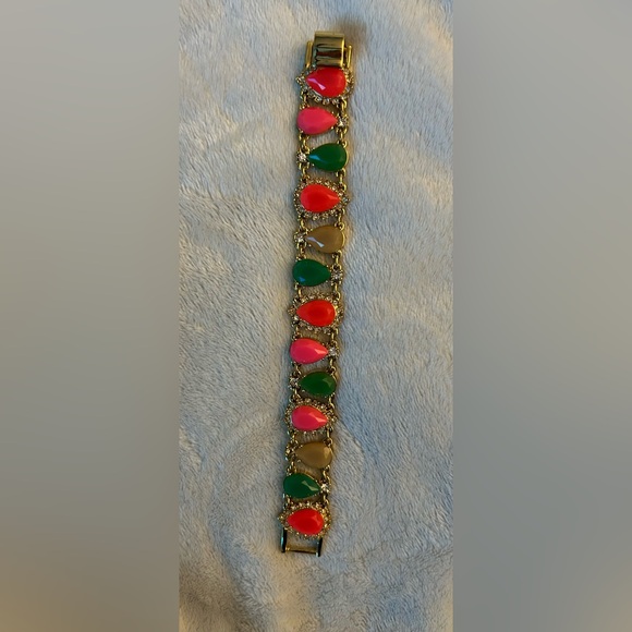 Like New Kate Spade Flight of Fancy Balloon Bouquet Bracelet 12k Gold Plate - Picture 2 of 8